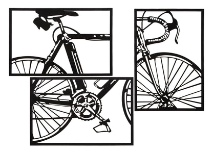 Wandpaneel Bike Set 3 Pcs 40×1,3×60 cm