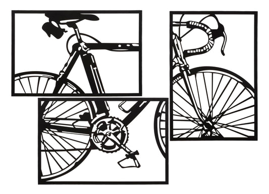 Wandpaneel Bike Set 3 Pcs 40×1,3×60 cm