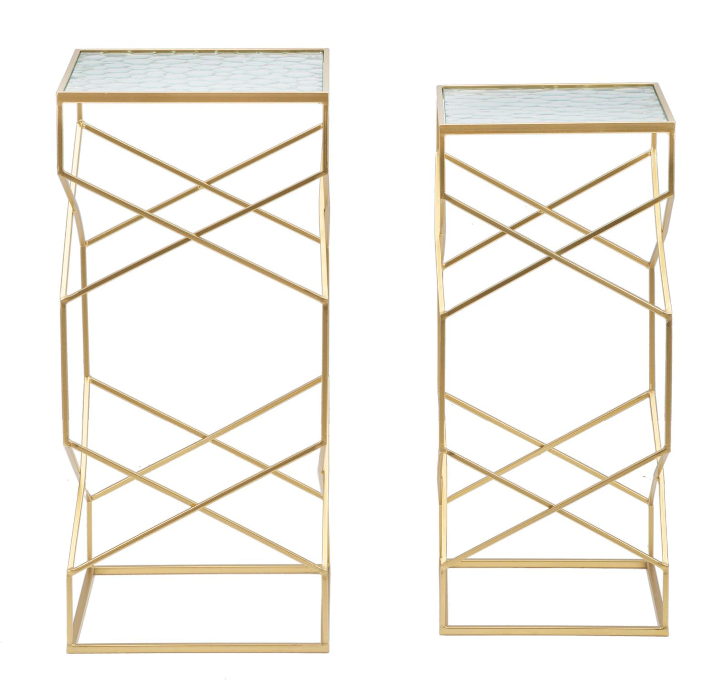 Tafel Glassy Set 2 Pcs 31,5×31,5×68 cm