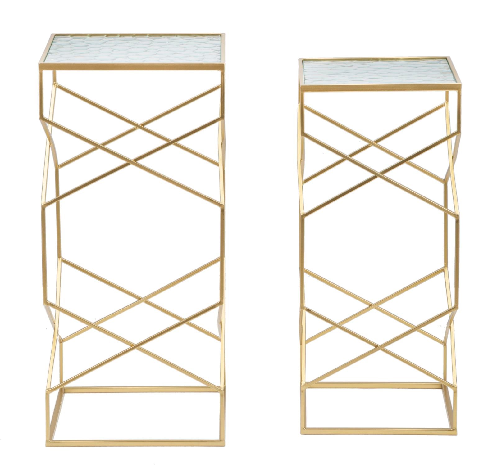 Tafel Glassy Set 2 Pcs 31,5×31,5×68 cm