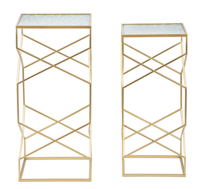 Tafel Glassy Set 2 Pcs 31,5×31,5×68 cm