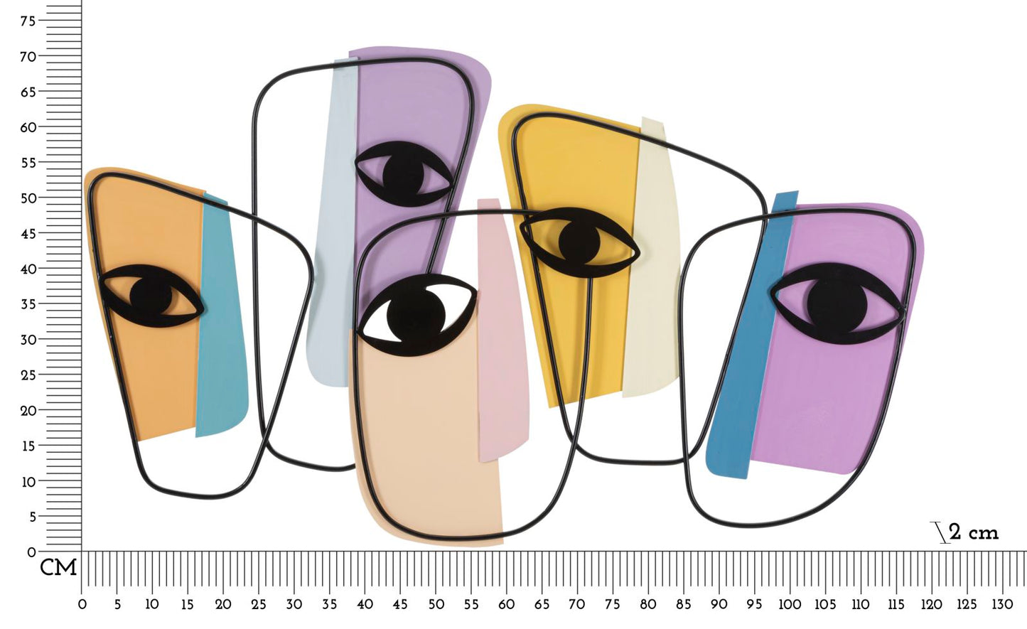 Wandpaneel Eyes -a- 120×2×72 cm