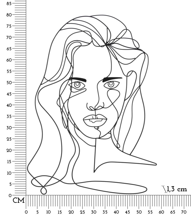 Wandpaneel Face 57,5×1,3×80 cm