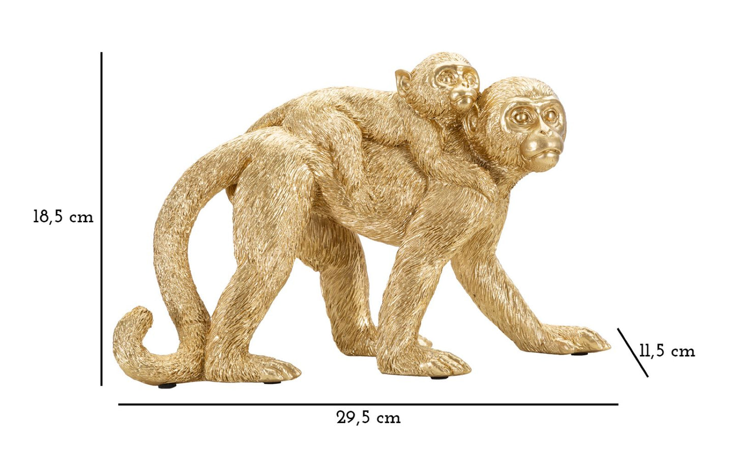 Decoratie Monkey Mom 29,5×11,5×18,5 cm