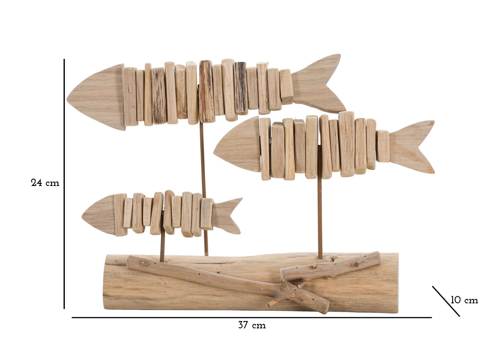 Decoratie Fish Nature 37×10×24 cm