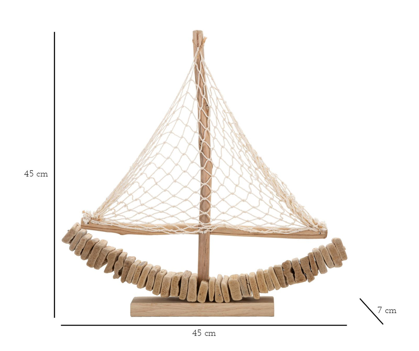 Decoratie Boath Nature 45×7×45 cm