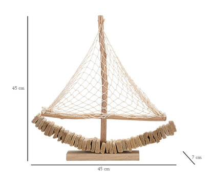 Decoratie Boath Nature 45×7×45 cm