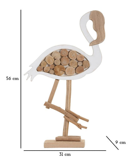 Decoratie Flamingo Nature 31×9×56 cm