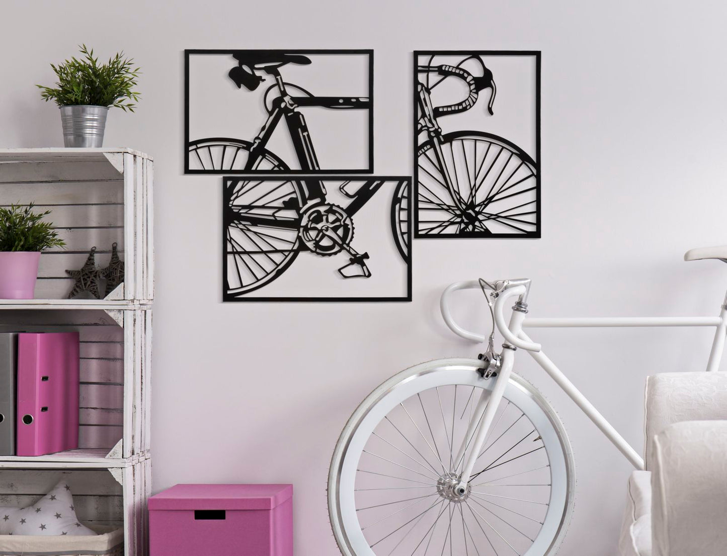 Wandpaneel Bike Set 3 Pcs 40×1,3×60 cm