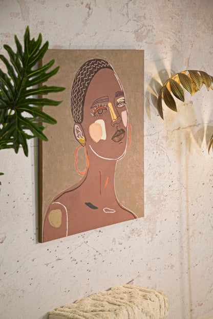 Schilderij Tribal -a- 80×2,8×100 cm