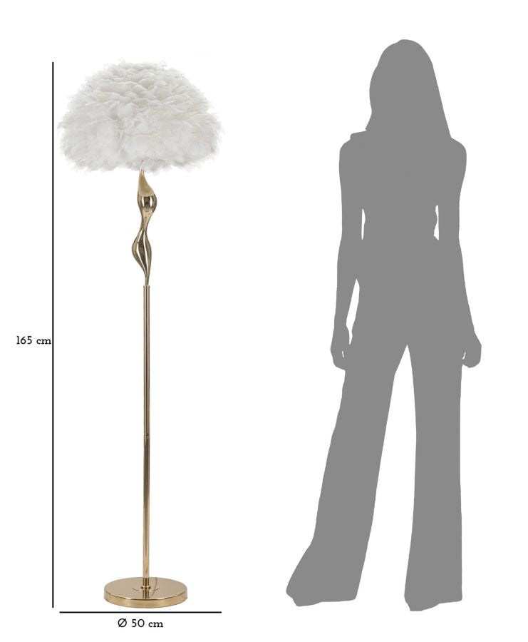 Vloerlamp Slim White Ø 50×165 cm