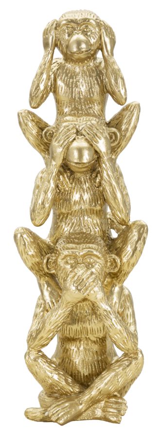 Decoratie Monkeys Tower Ø 10,5×30 cm