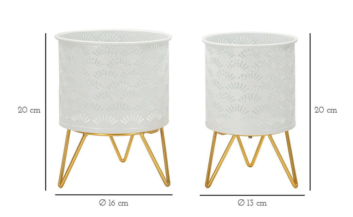 Vaashouder Carly Set 2 Pcs Ø 16×20 cm