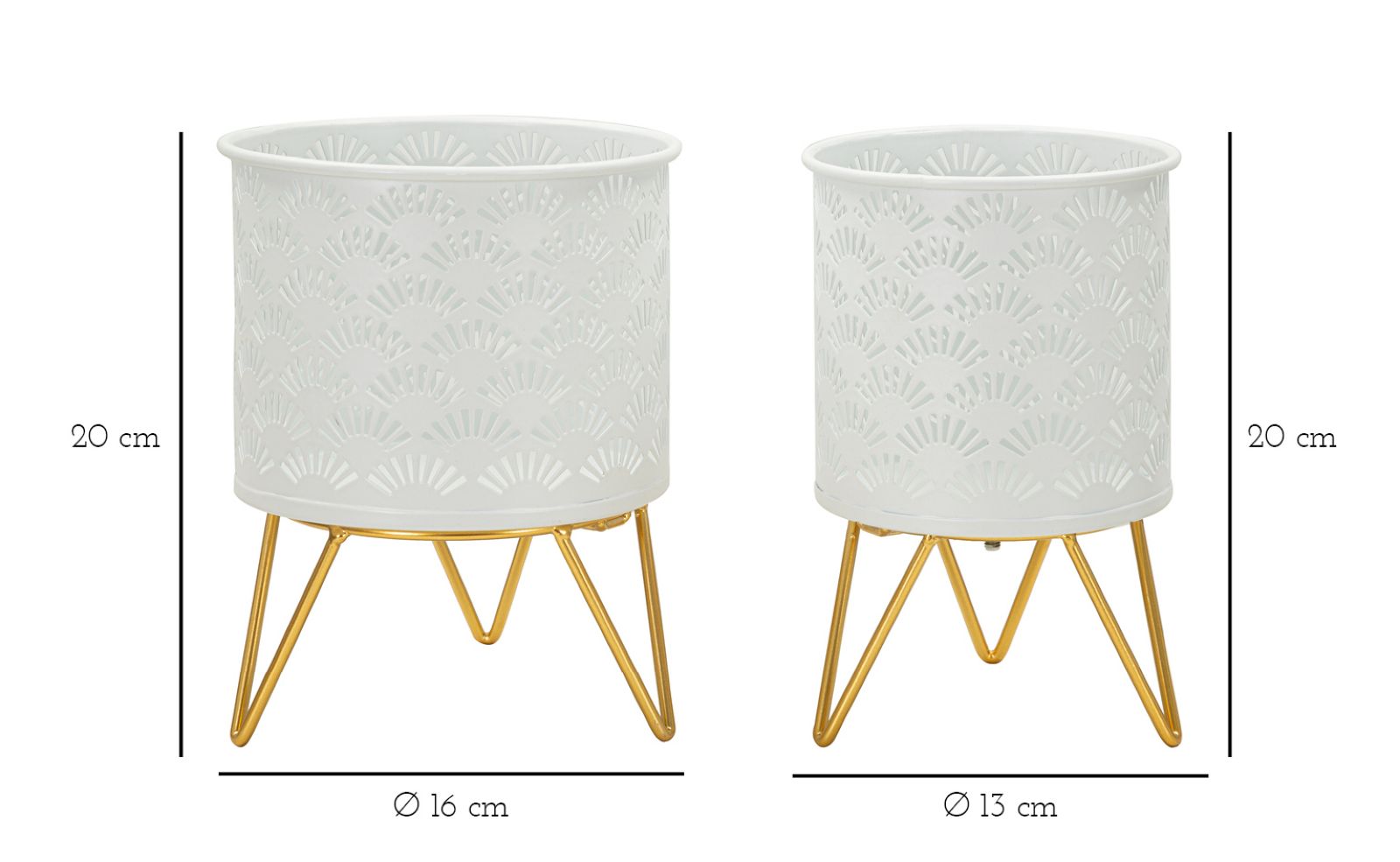 Vaashouder Carly Set 2 Pcs Ø 16×20 cm