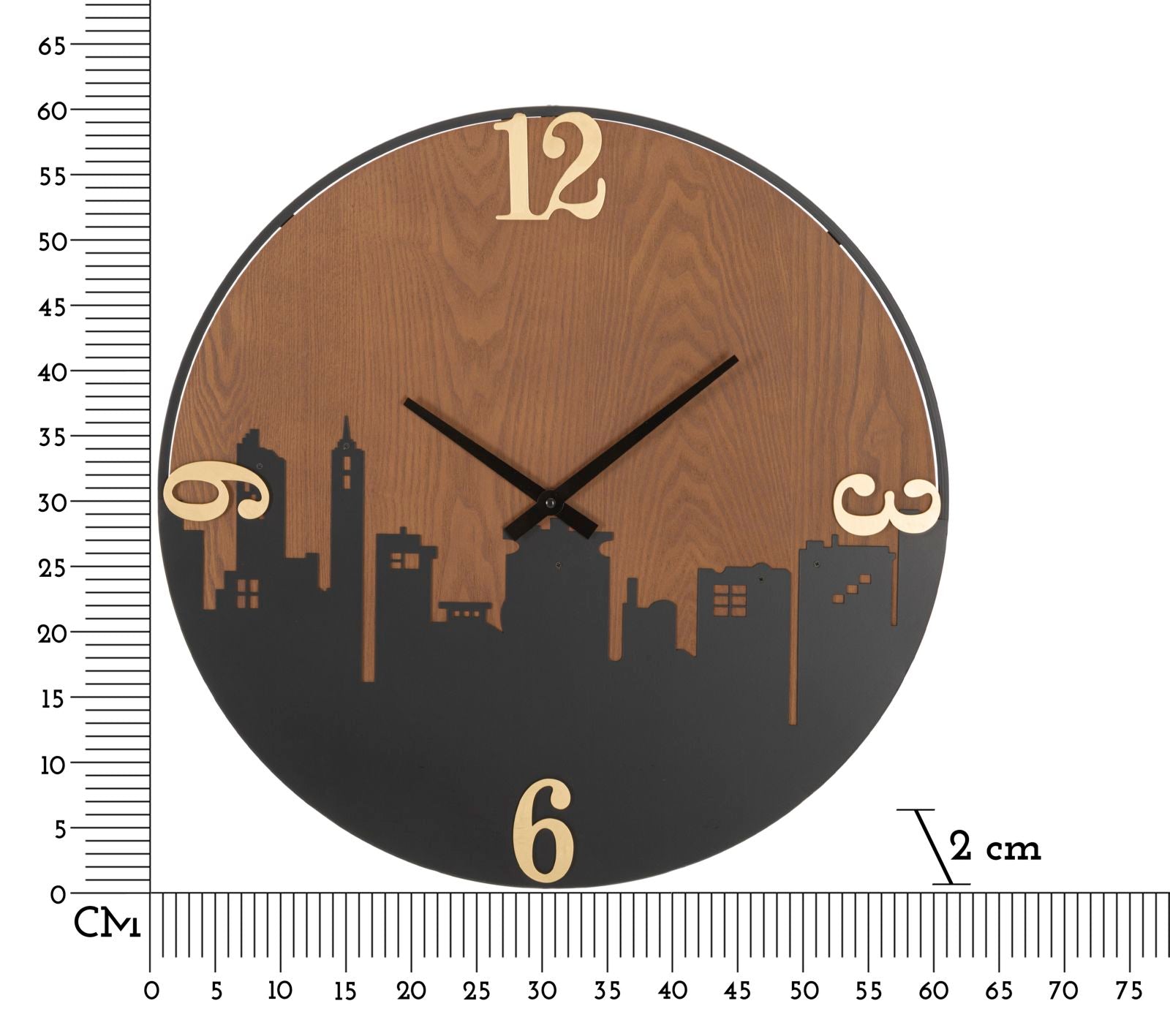 Wandklok City Ø 60×2 cm