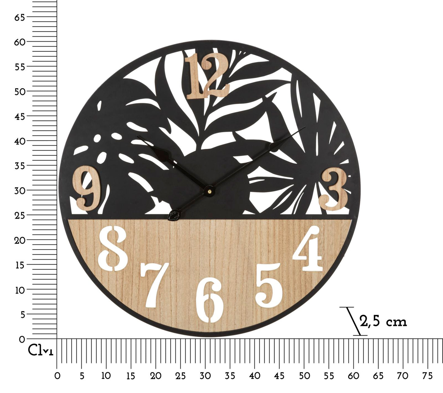 Wandklok Palm Ø 60×2,5 cm