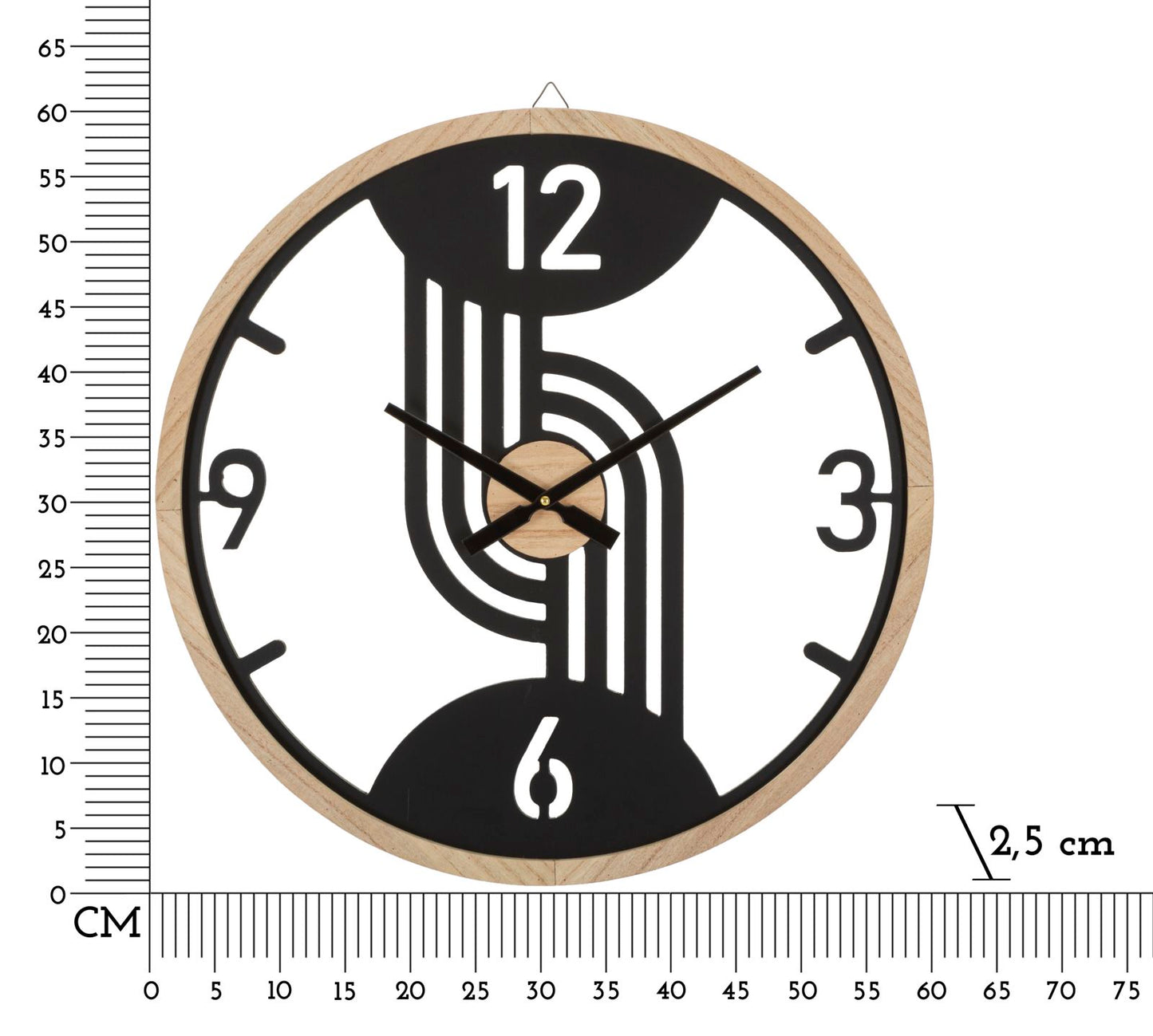 Wandklok Clips Ø 60×2,5 cm