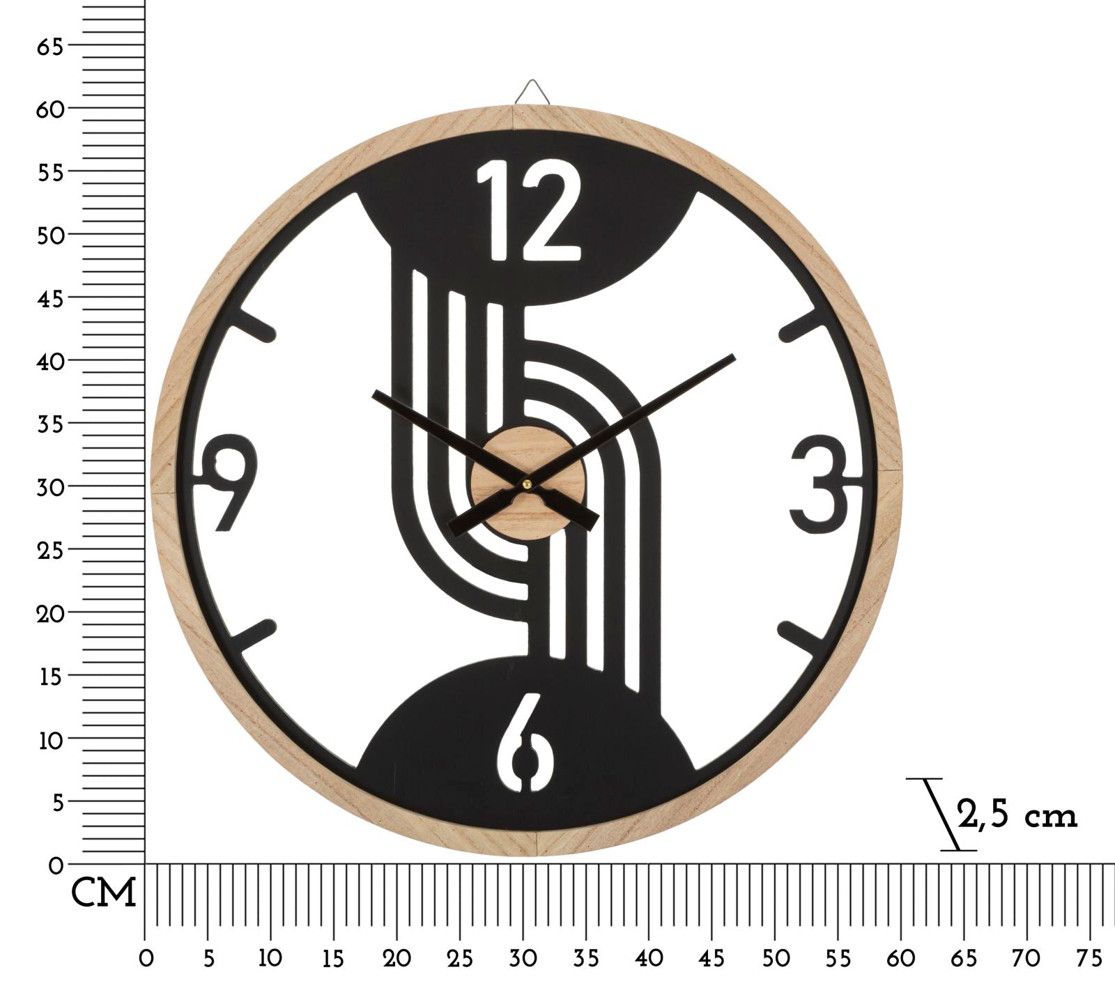 Wandklok Clips Ø 60×2,5 cm