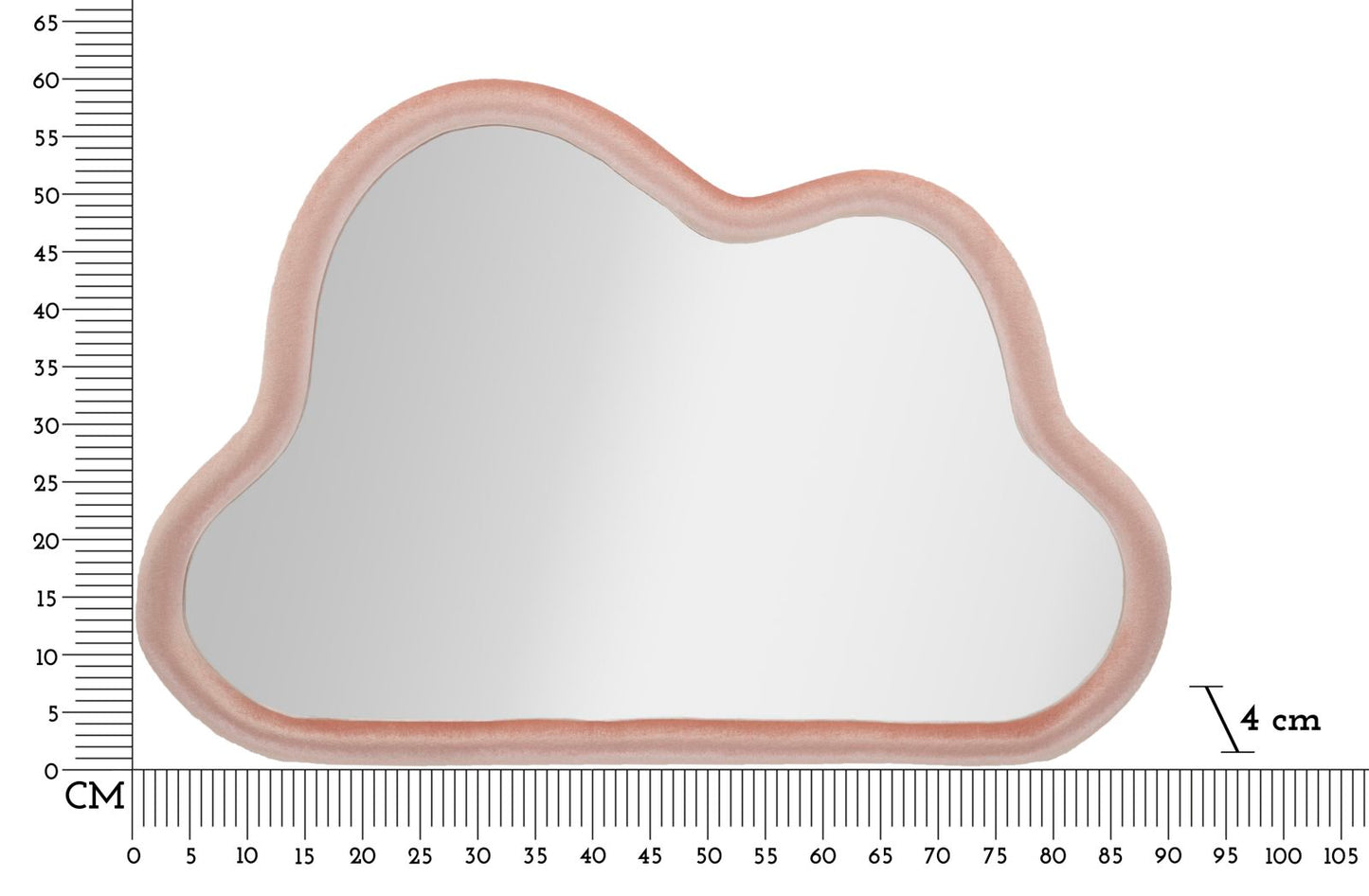 Spiegel Cloud Pink Velvet 90×4×60 cm