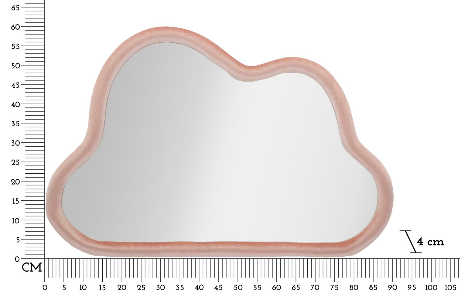 Spiegel Cloud Pink Velvet 90×4×60 cm
