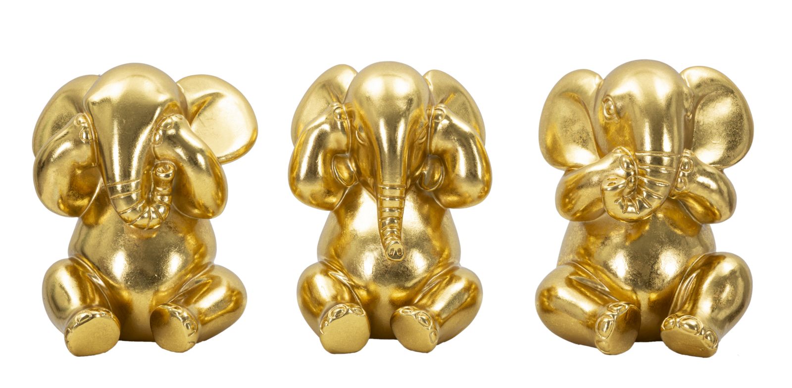 Decoratie Elephant Set 3 Pcs Ø 15,5×20,5 cm