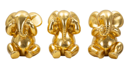 Decoratie Elephant Set 3 Pcs Ø 15,5×20,5 cm