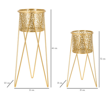 Vaashouder Glod Set 2 Pcs 21×20×46 cm