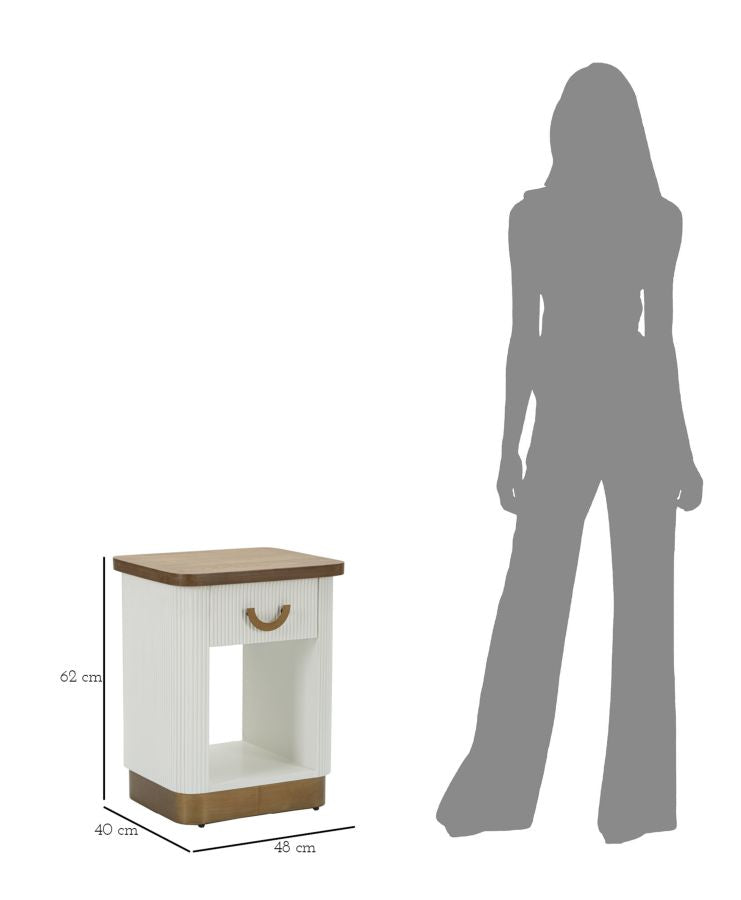 Nachtkastje Bedside Tolosa 48×40×62 cm