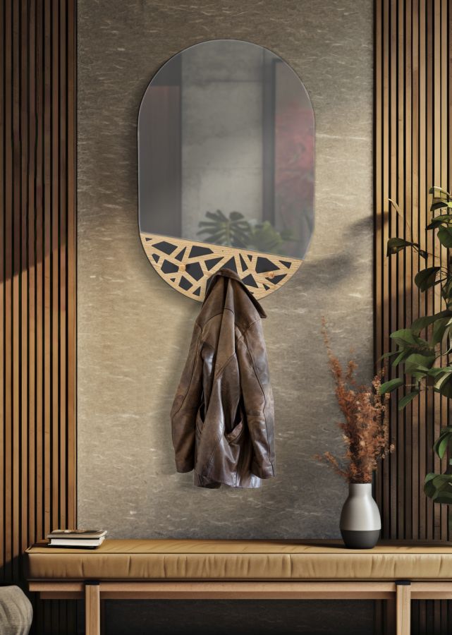 Spiegel C/app-abiti Carv 60×5,3×90 cm