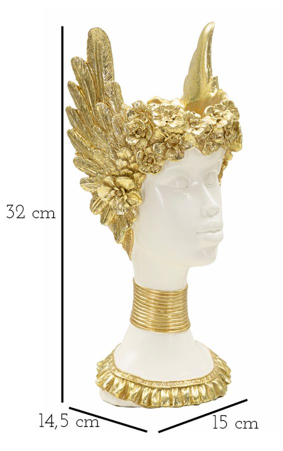 Decoratie Athena Statue 15×14,5×32 cm