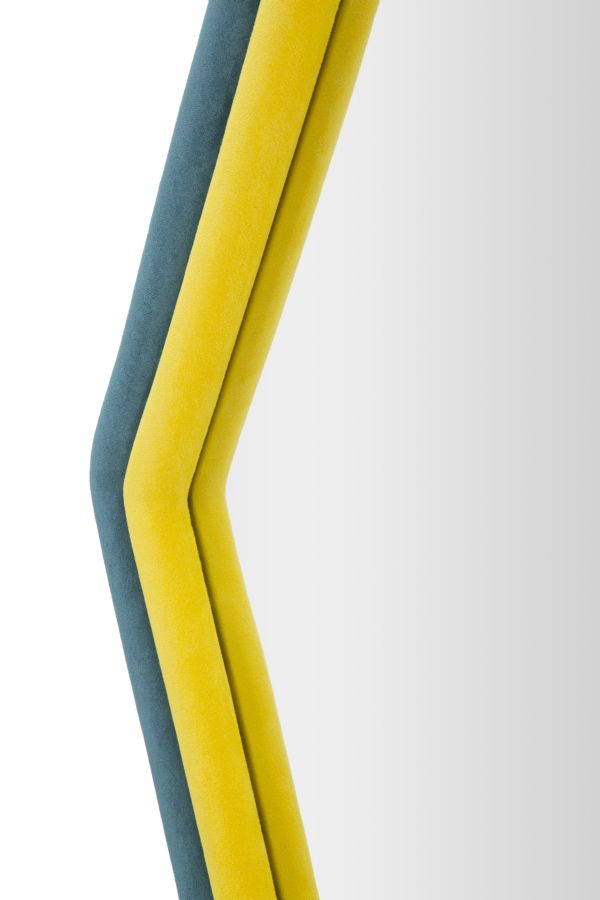 Spiegel Tony Blue/yellow Velvet 75×4×80 cm