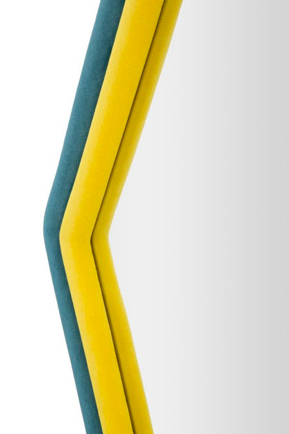 Spiegel Tony Blue/yellow Velvet 75×4×80 cm