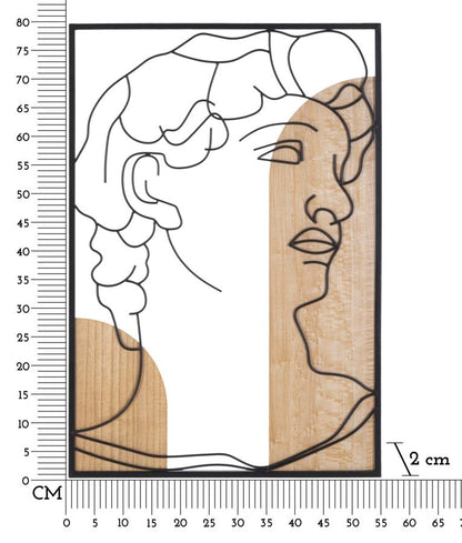 Wandpaneel David -b- 55×2×80 cm