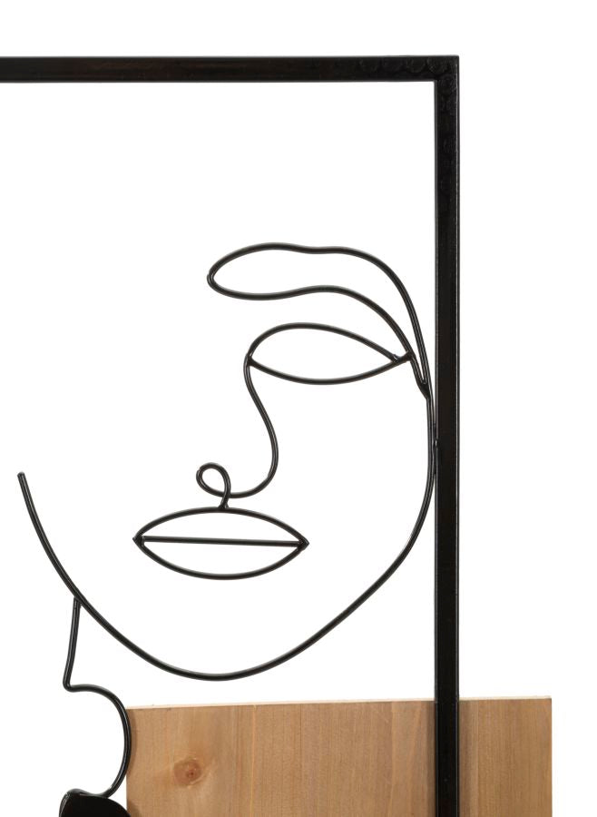Wandpaneel Faces Iron & Wood 63×2×90 cm