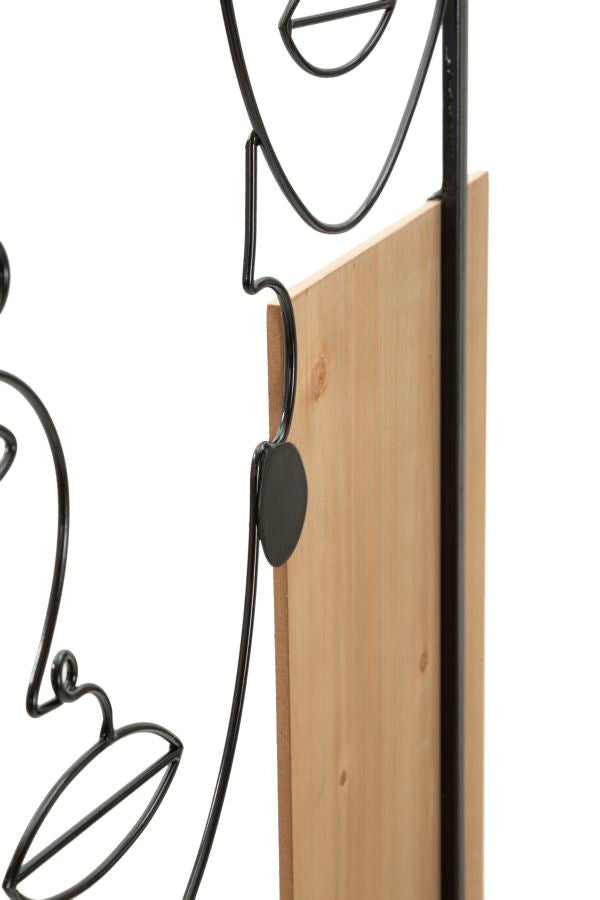 Wandpaneel Faces Iron & Wood 63×2×90 cm