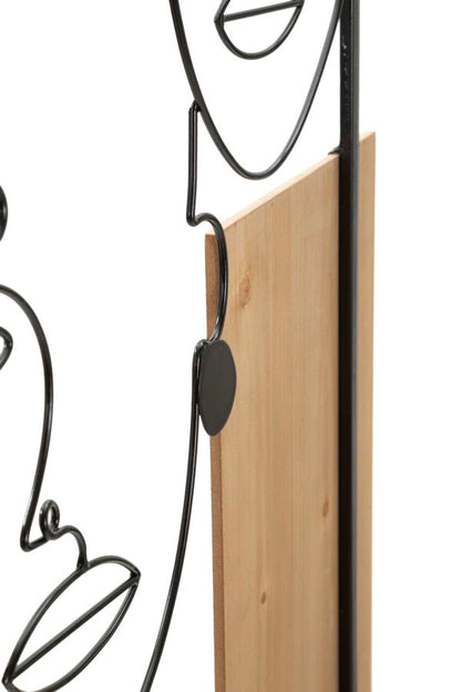 Wandpaneel Faces Iron & Wood 63×2×90 cm