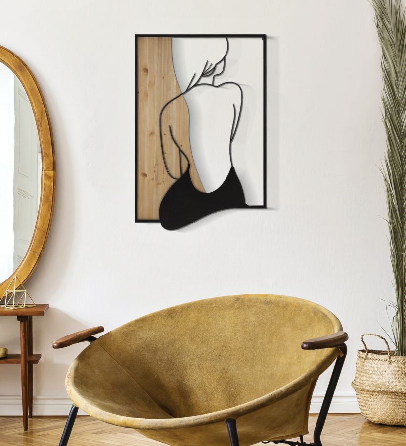 Wandpaneel Beauty Iron & Wood 60x2x90