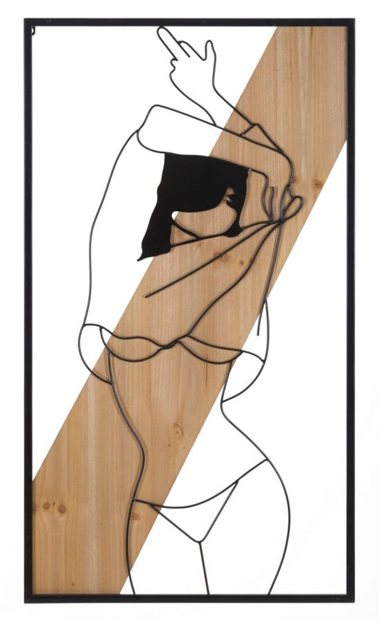 Wandpaneel Strip -a- Iron & Wood 50×2×90 cm