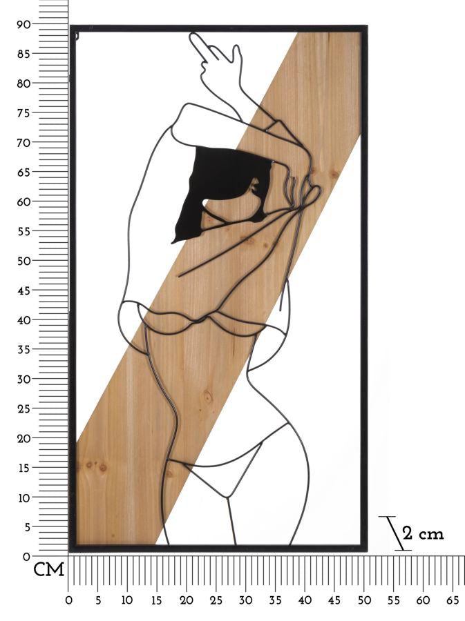Wandpaneel Strip -a- Iron & Wood 50×2×90 cm