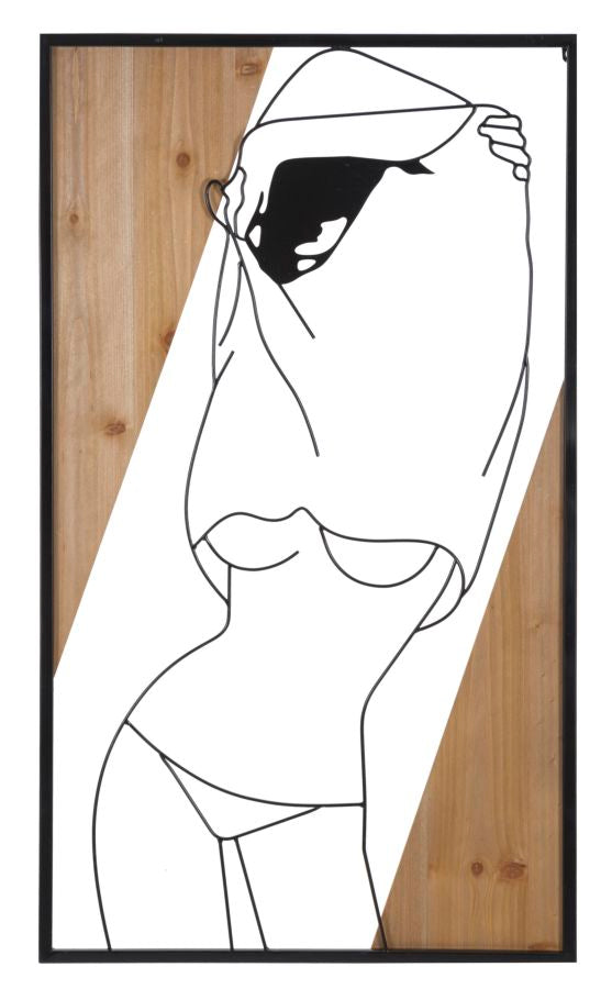 Wandpaneel Strip -b- Iron & Wood 50×2×90 cm