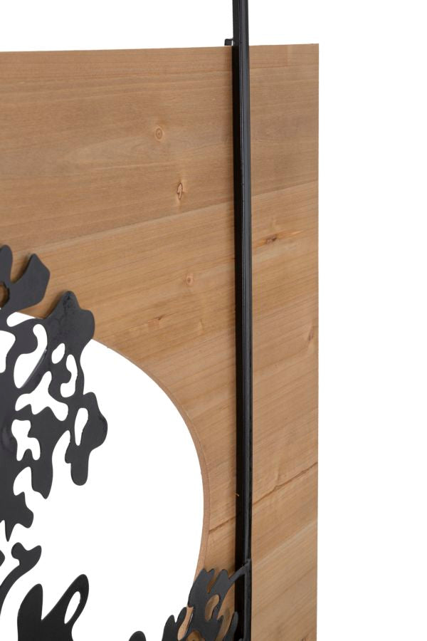 Wandpaneel Tree Iron & Wood Set 3 Pcs 176×2×90 cm