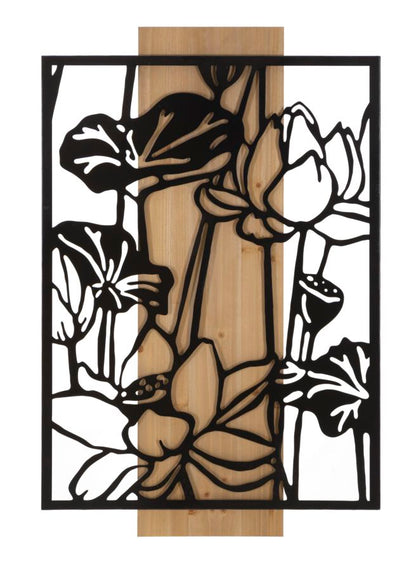 Wandpaneel Lotus Iron & Wood 60×2×90 cm