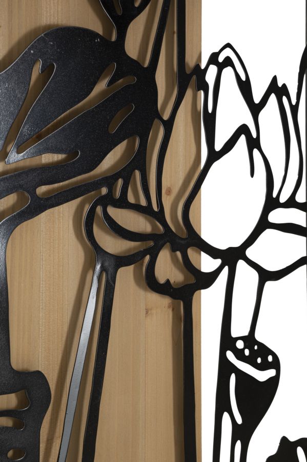 Wandpaneel Lotus Iron & Wood 60×2×90 cm