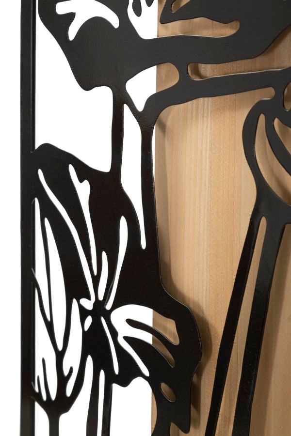 Wandpaneel Lotus Iron & Wood 60×2×90 cm