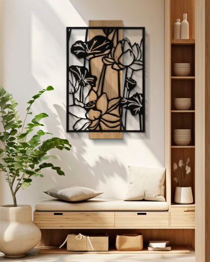 Wandpaneel Lotus Iron & Wood 60×2×90 cm