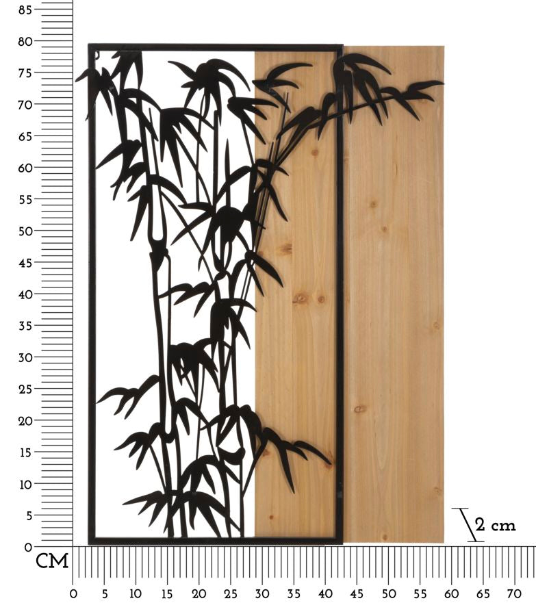 Wandpaneel Bamboo Iron & Wood 58×2×80 cm