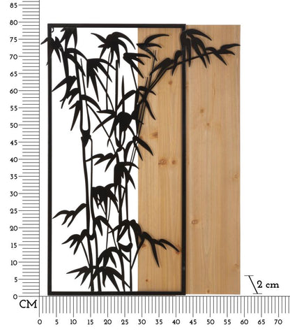 Wandpaneel Bamboo Iron & Wood 58×2×80 cm