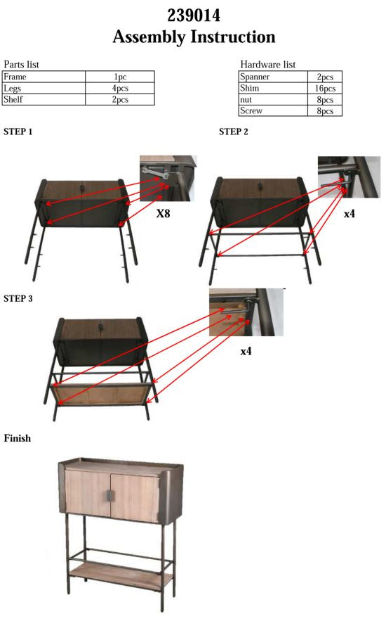 Kast Toronto 100×42×110 cm
