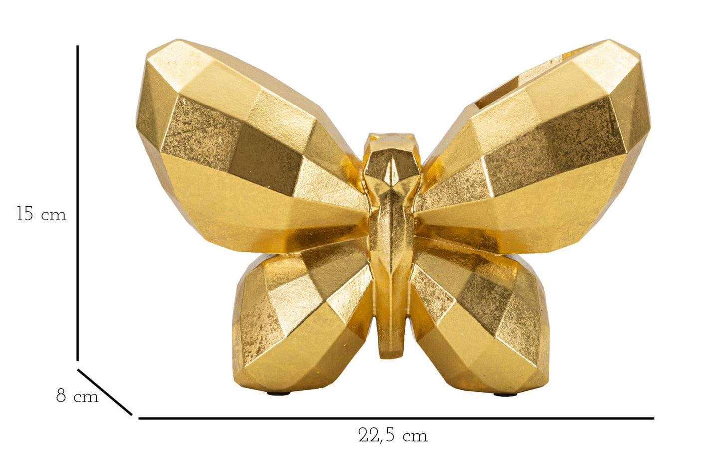 Vaas Butterfly Gold 22,5×8×15 cm