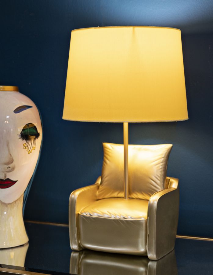Tafellamp Midcentury Yellow Ø 26×46 cm